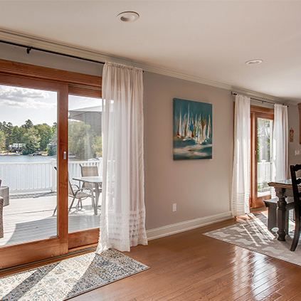 deck with view on the lake ossipee